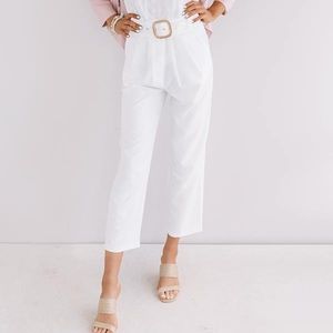 Belted High Waisted Trouser pants